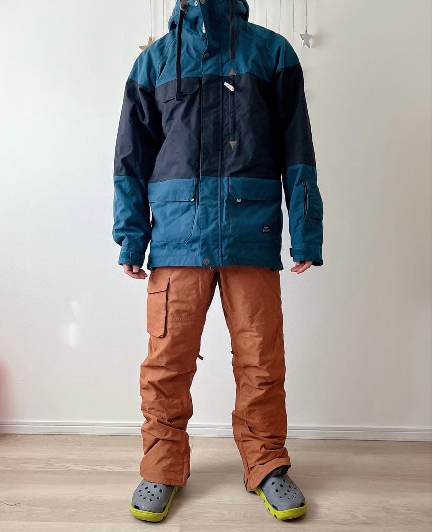 BURTON GOLDWIN スノーボードウェア スノボウェア メンズ 黒 茶色