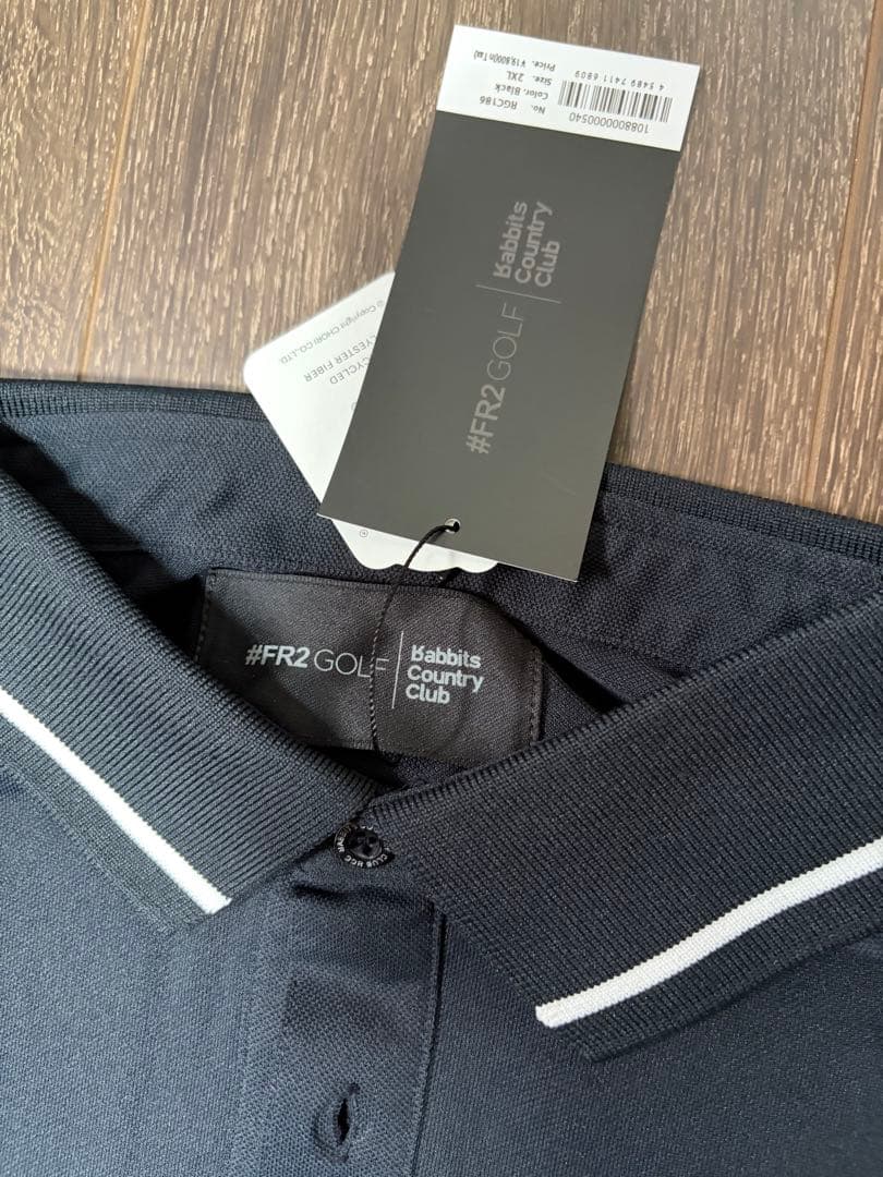 FR2 GOLF ブラックポロシャツ 2XL