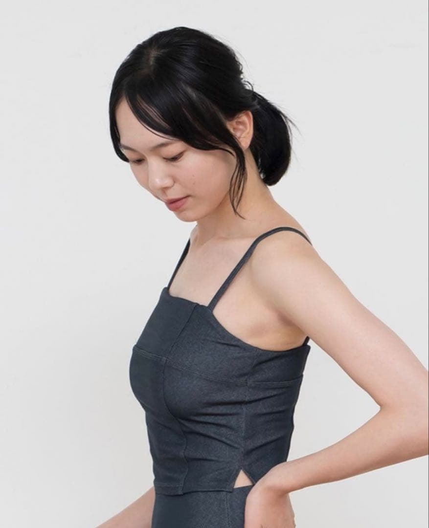 【SUKALA 】新品　リブデニムショートキャミソール　Mサイズ