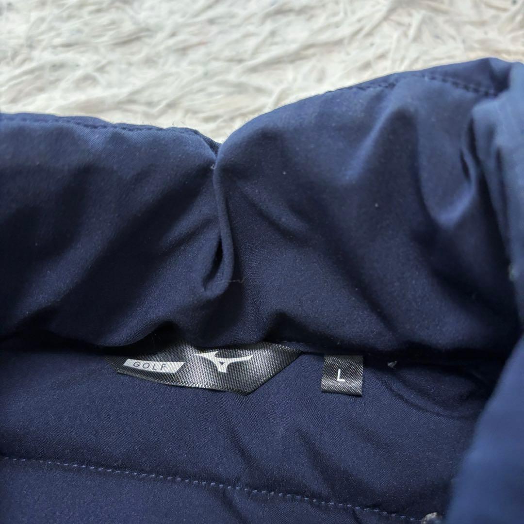 ミズノゴルフ ジャケット 中綿 ネイビー ジップ ブルゾン キルティング