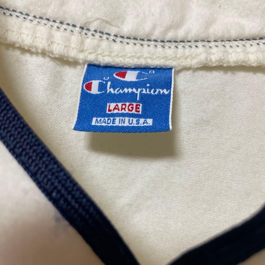 ヤンキース MLB チャンピオン USA製 コットン ベースボールシャツ L寸