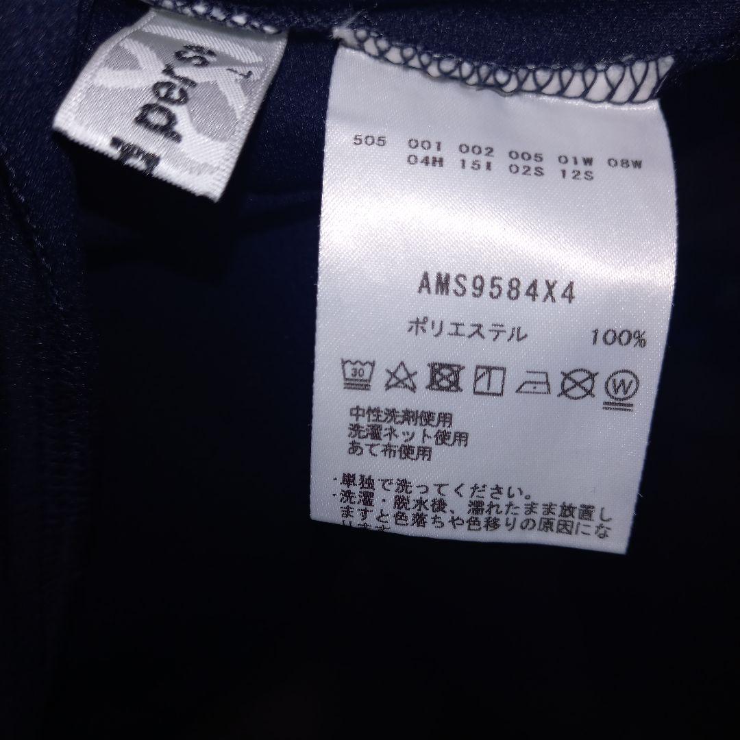 アンパシー　ネイビー モックネック ゴルフシャツ