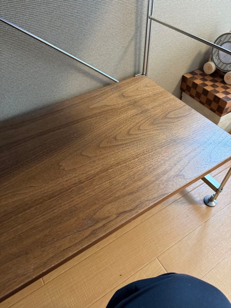 無印良品 ステンレスユニットシェルフ 幅84cm ウォールナット【着払】