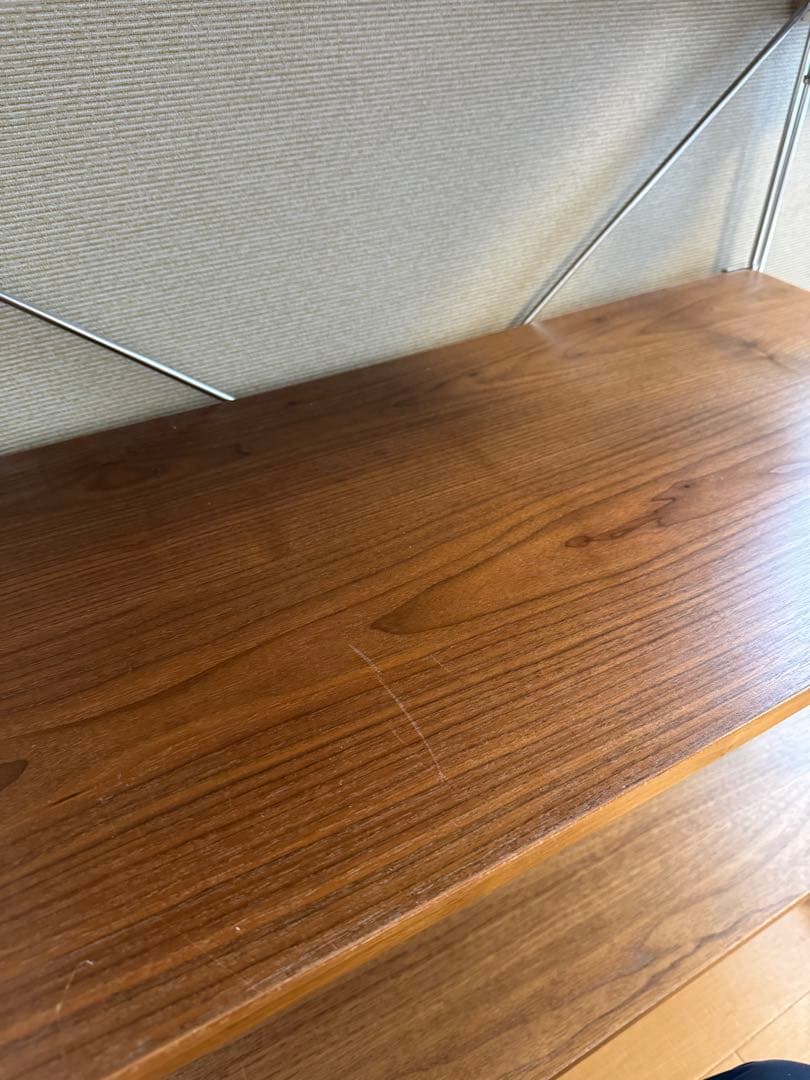 無印良品 ステンレスユニットシェルフ 幅84cm ウォールナット【着払】