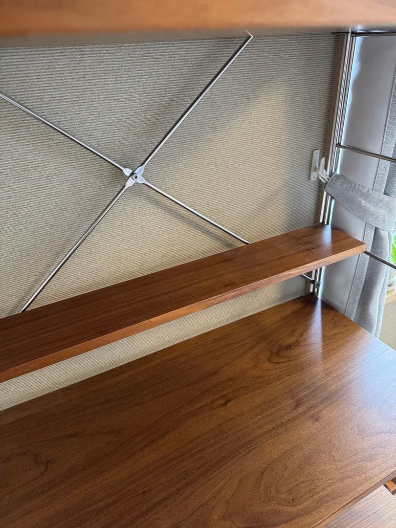 無印良品 ステンレスユニットシェルフ 幅84cm ウォールナット【着払】
