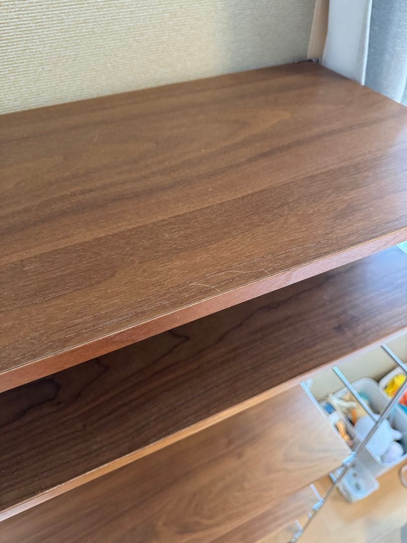 無印良品 ステンレスユニットシェルフ 幅84cm ウォールナット【着払】