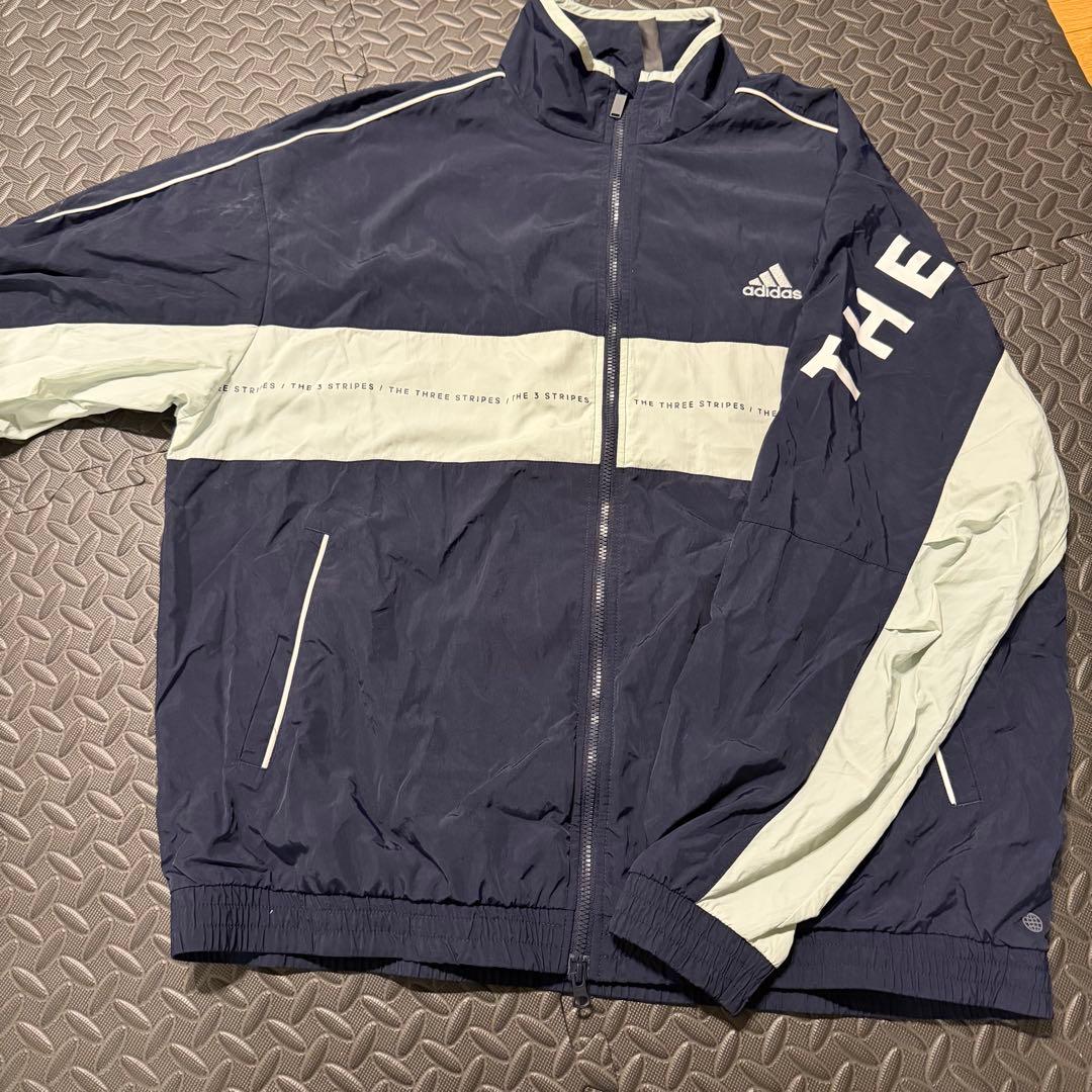 adidas ジャージ上下セット ネイビー/ライトグレー　セットアップ