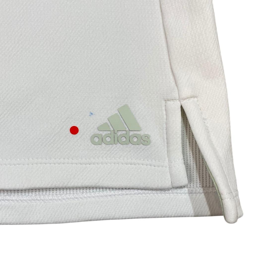 ADIDAS アディダス ゴルフ 長袖 モックネック シャツ M ホワイト