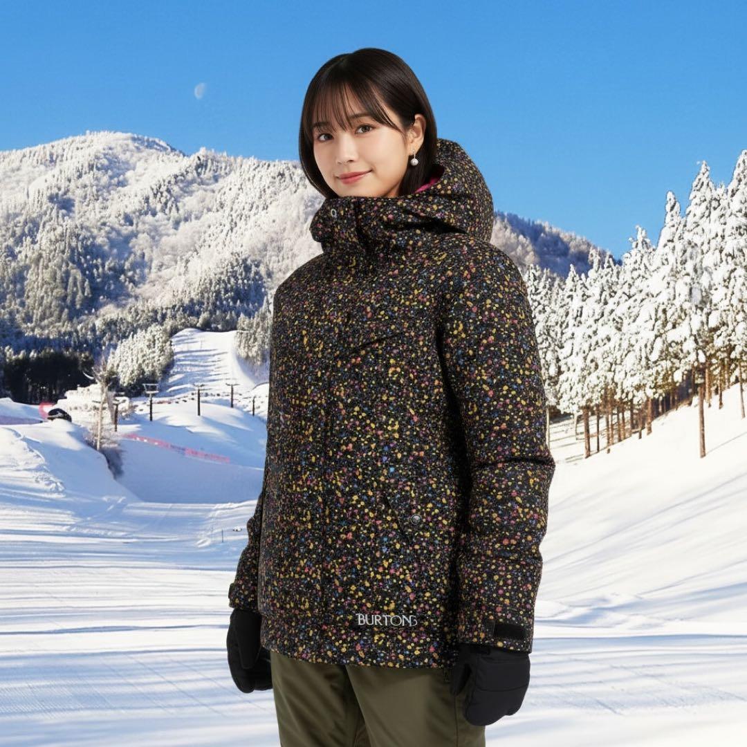 美品 バートン BURTON スノーボードウェア レディース S カラフルドット