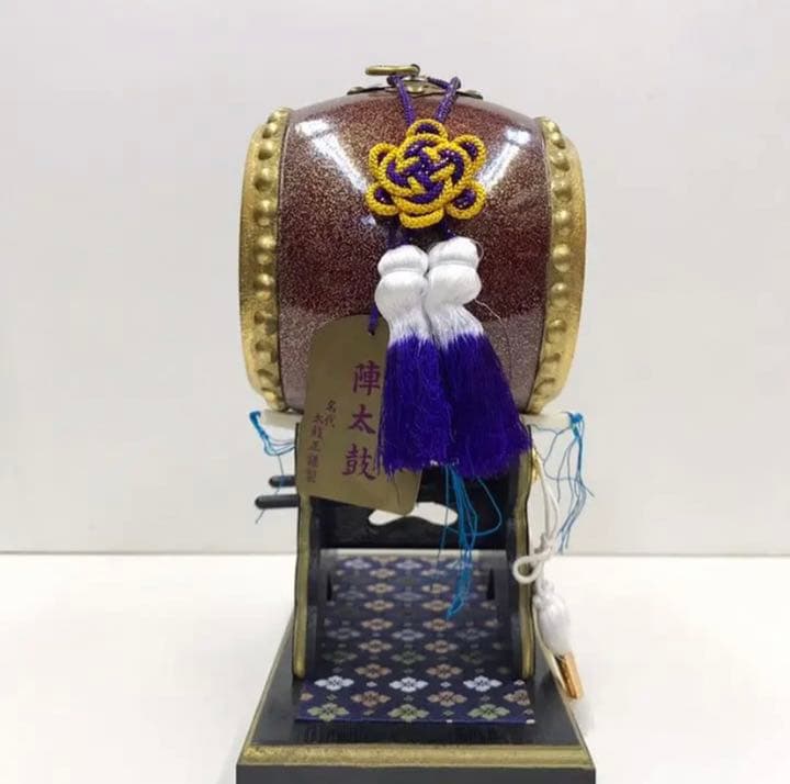 太鼓◇金箔押し・本皮◇昭和レトロ◇五月人形道具-2