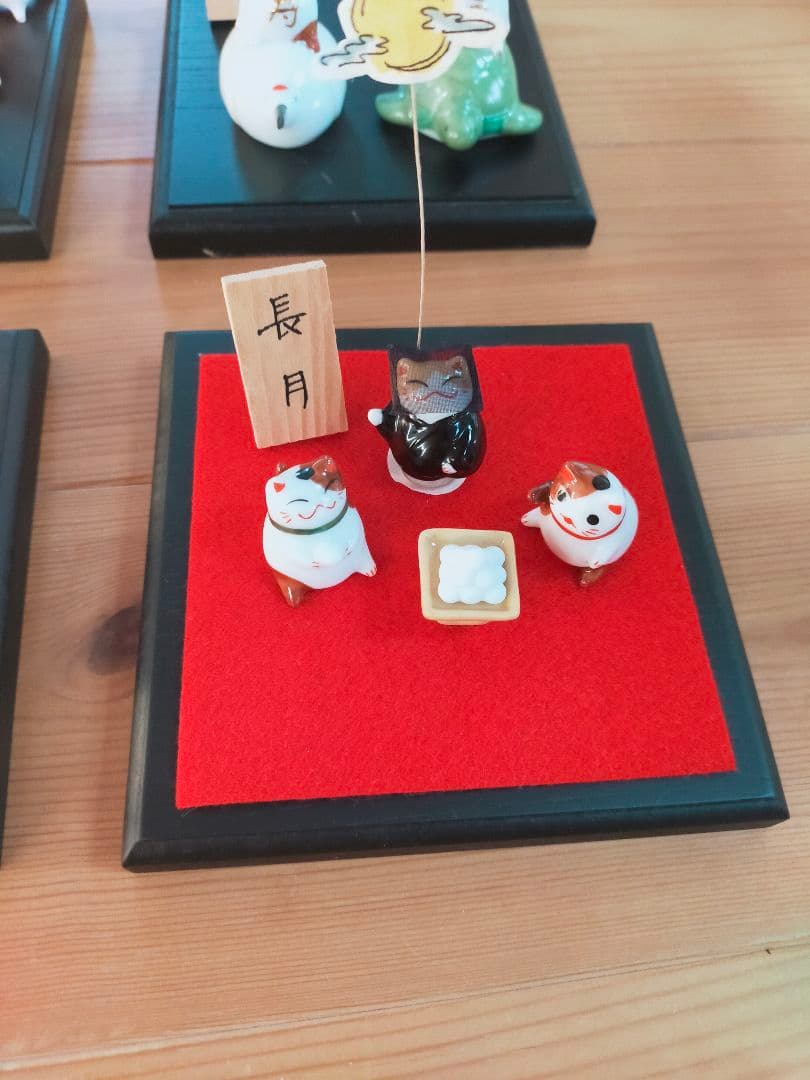 猫舎道楽堂本舗 ねこや 四季飾り 置物
