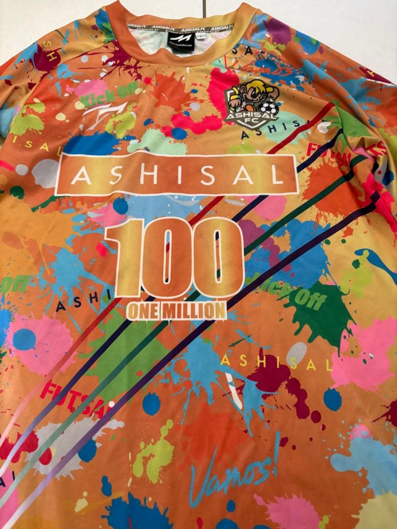 あしざる fc 100万人達成記念ユニフォームTシャツ Lサイズ