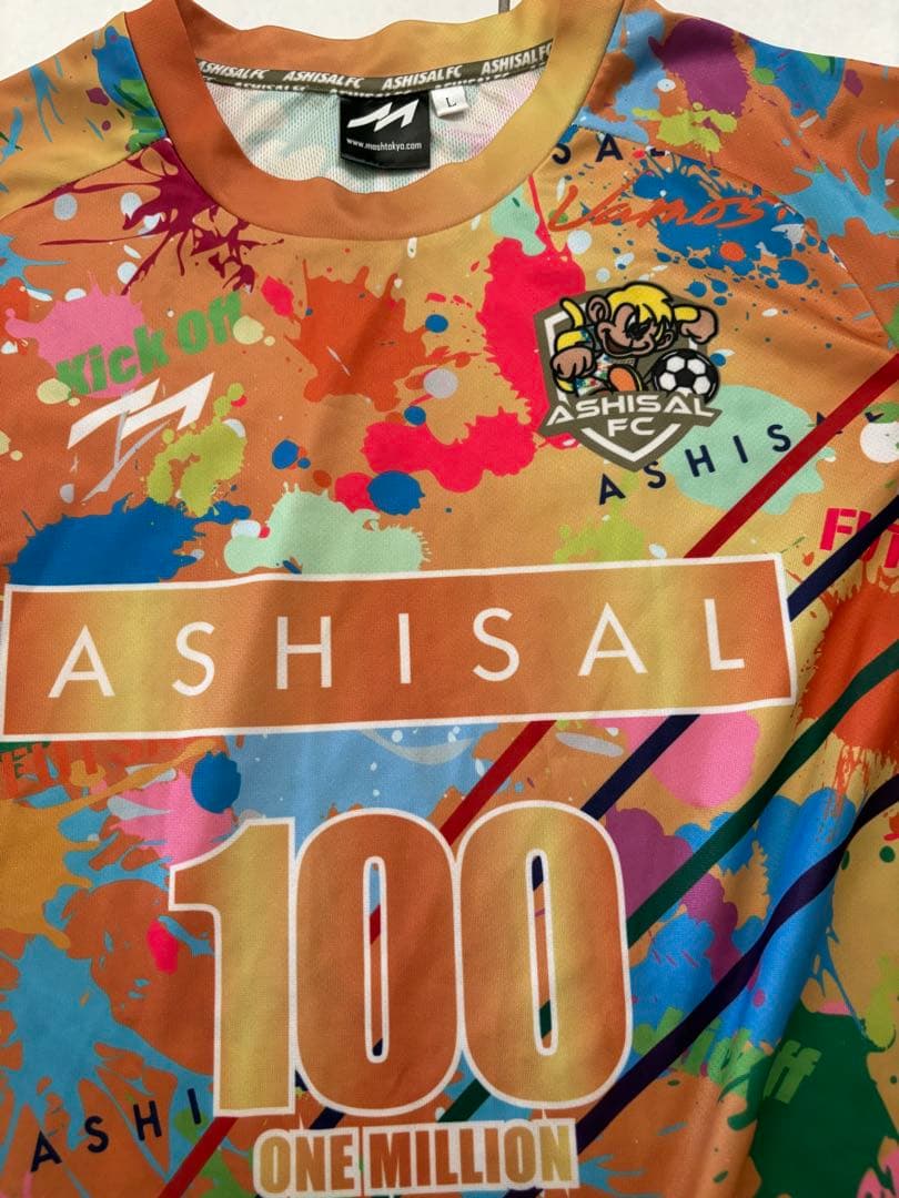あしざる fc 100万人達成記念ユニフォームTシャツ Lサイズ