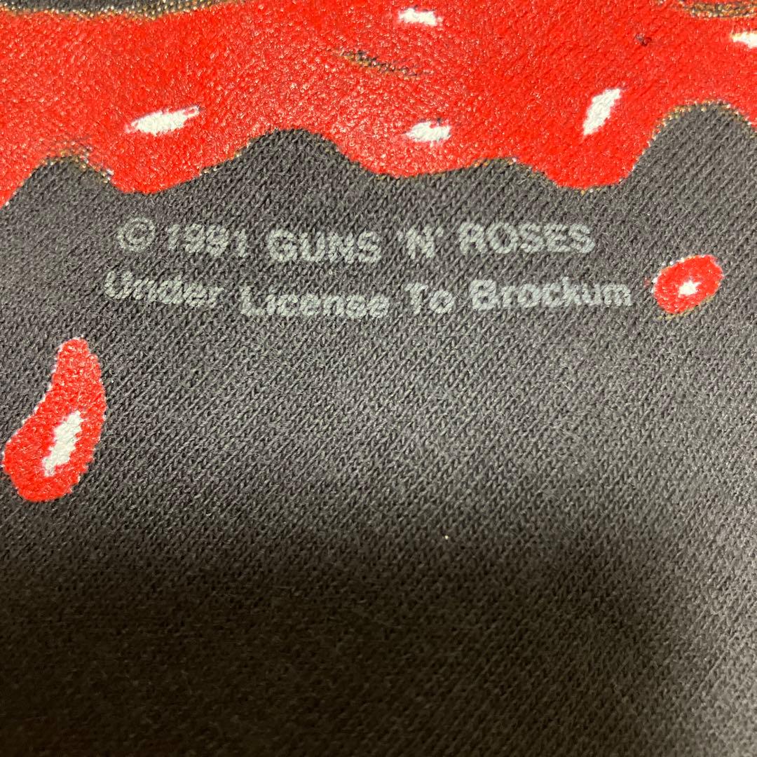 Guns N' Roses 1991 バンドロゴ Tシャツ 黒 Lサイズ 正規品