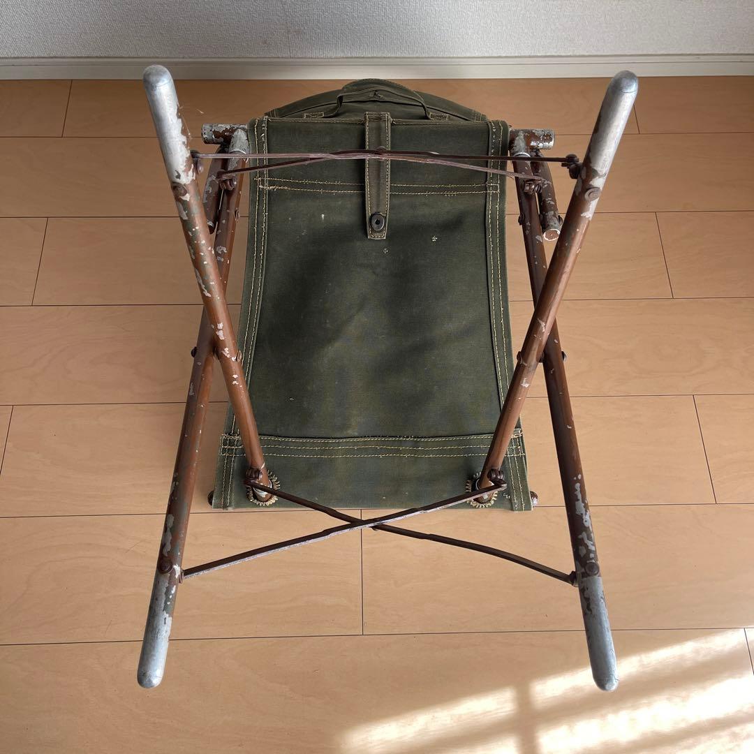 希少　50's イギリス軍　フォールディングチェア　ヴィンテージ