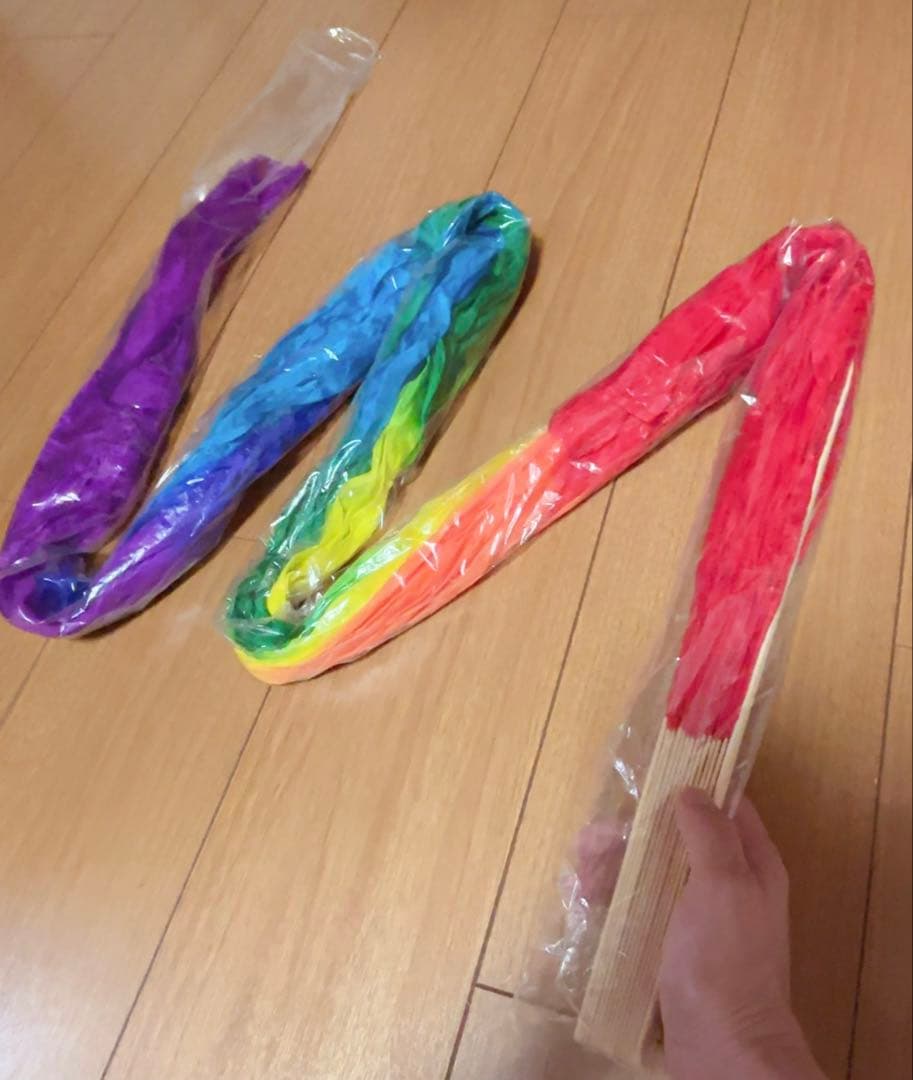 新品★ビッグファンベール★右手のみ★レインボーカラー