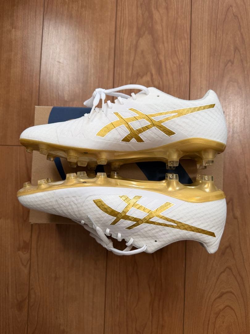 【新品未使用】 ASICS PRO ホワイト/ゴールド スパイクシューズ27.0