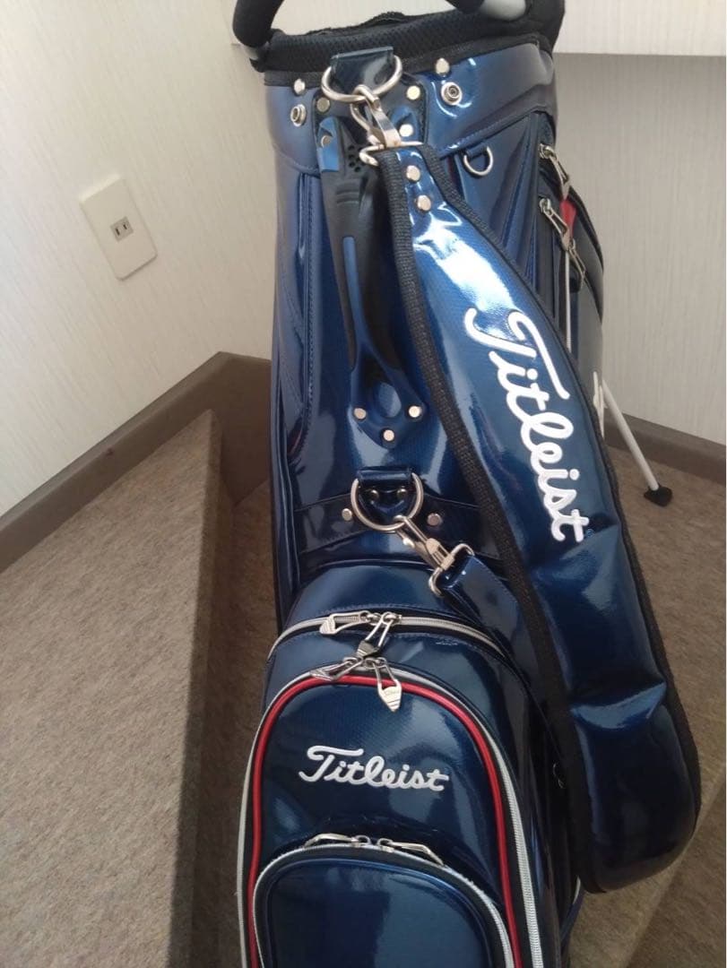 Titleist スタンドエナメルキャディーバッグ＋ヘッドカバー4点