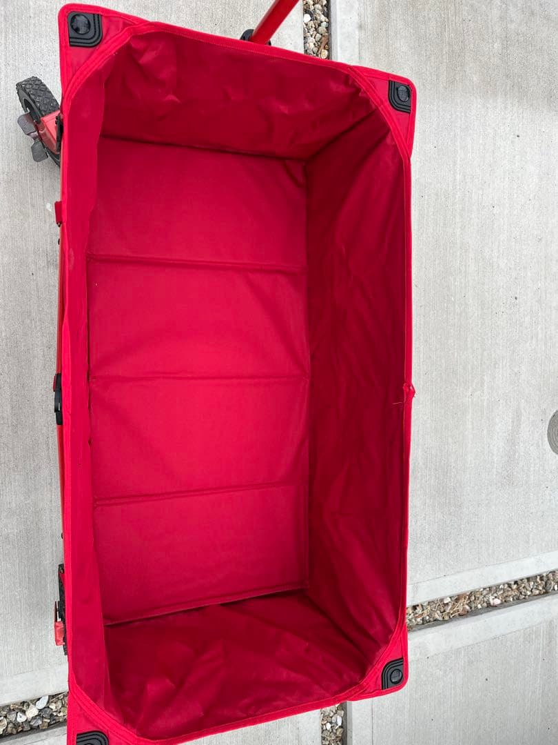レッド アウトドアワゴン 耐荷重100kg