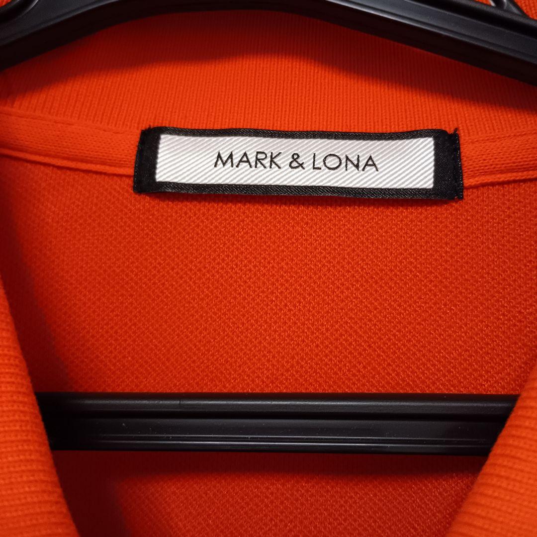 mark & lona オレンジ スカル刺繍 ポロシャツ
