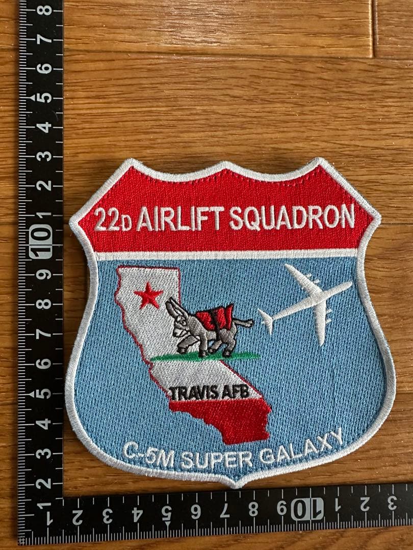 USAF 22d AIRLIFT SQ C-5 刺繍パッチ