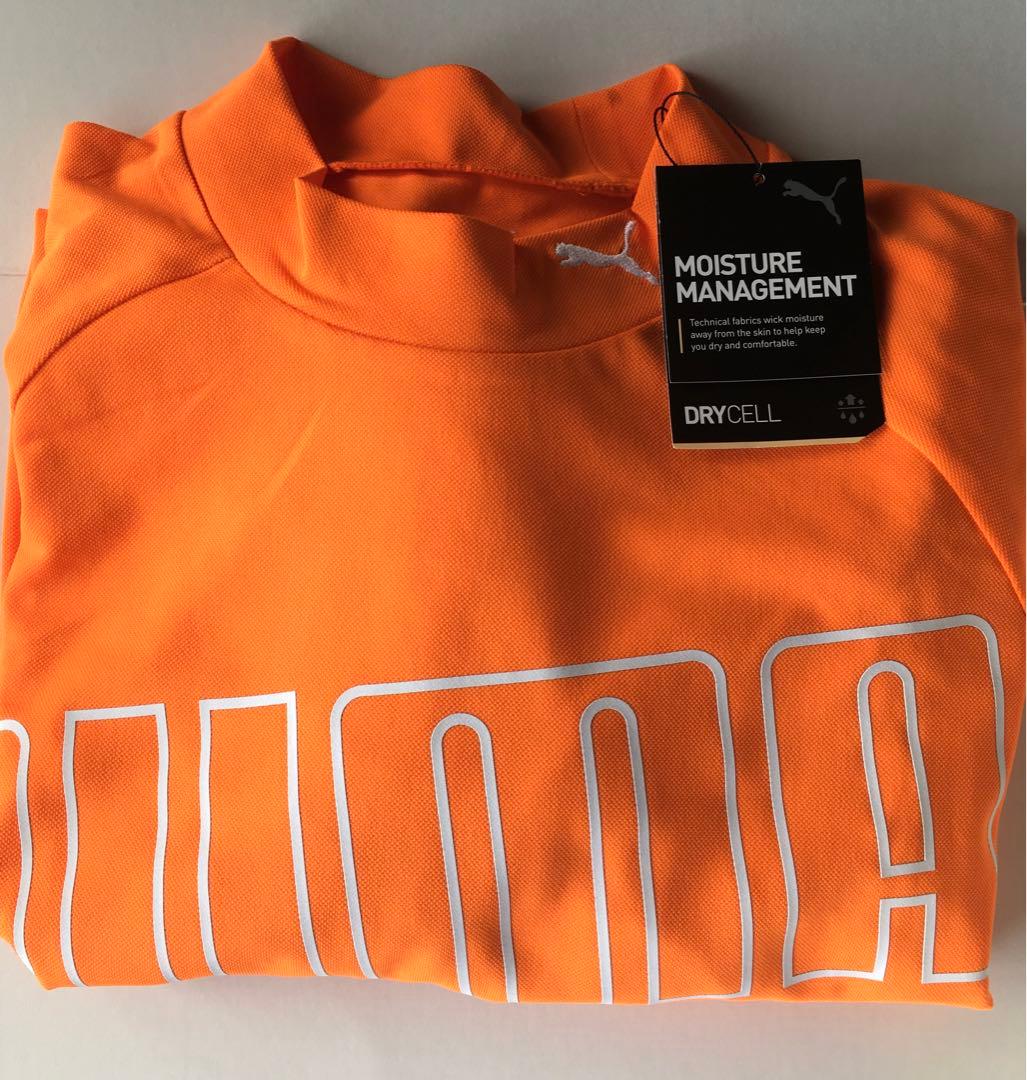 【PUMA / プーマ】BIGロゴ 吸水速乾 ストレッチ長袖モックネックシャツL