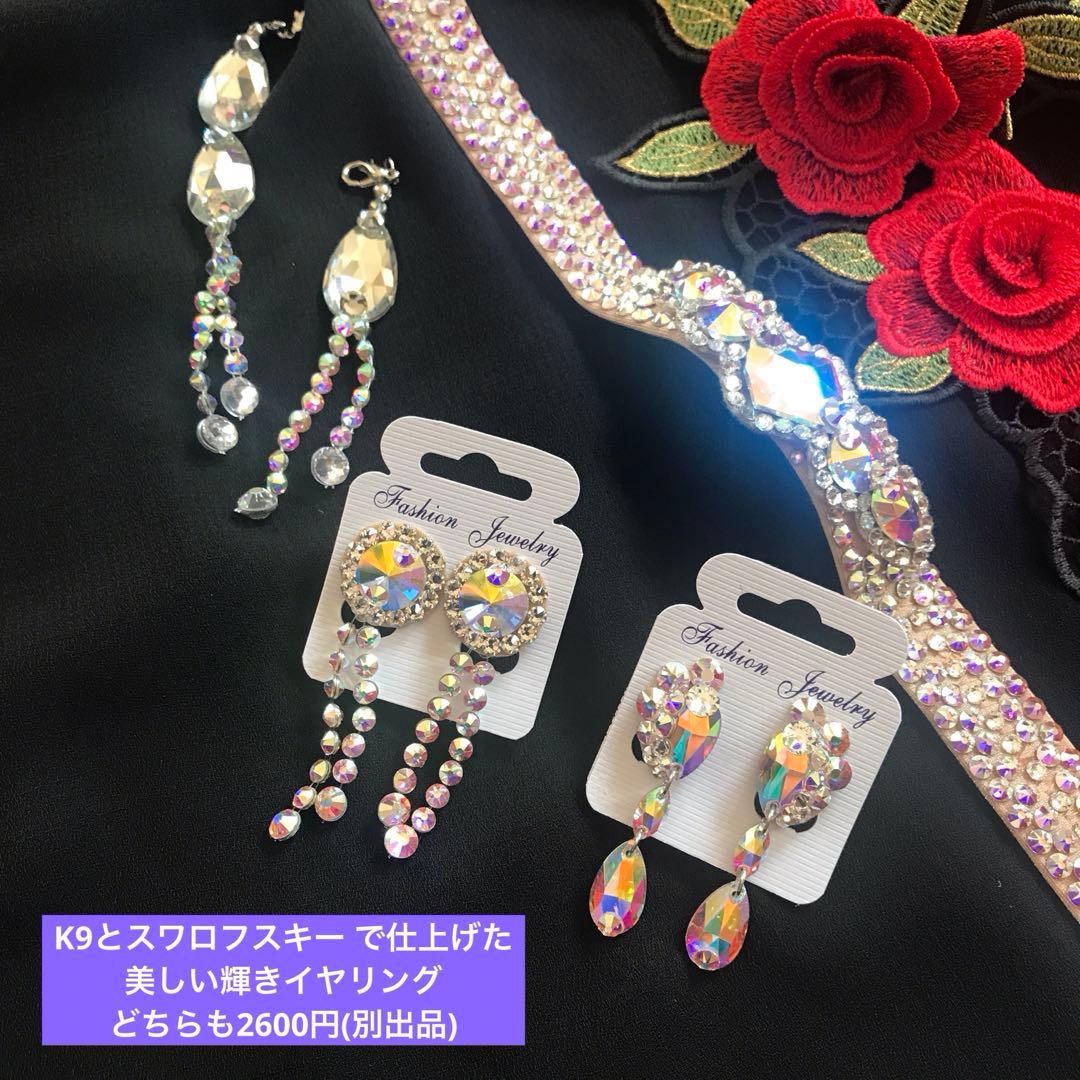 K9とスワロフスキー の美しいチョーカー　社交ダンス☆ベリーダンス