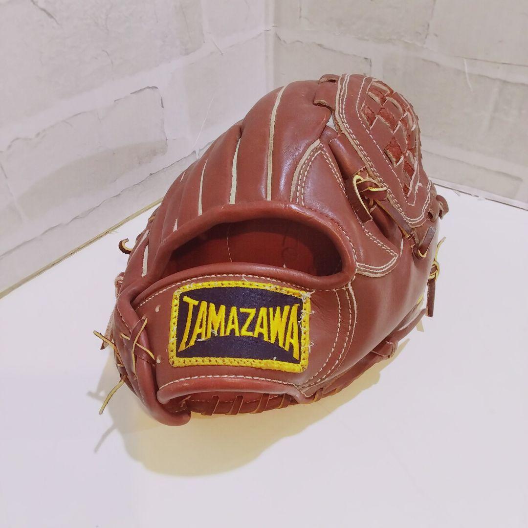 TAMAZAWA 軟式グローブ ブラウン 編み込み