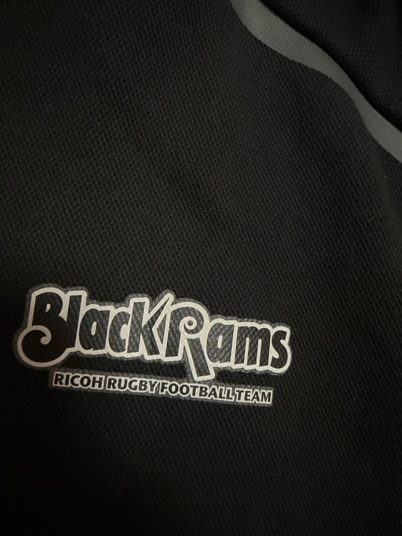 アディダス　BLACK RAMS ブラックラムズ　東京　ラグビー　ジップパーカー