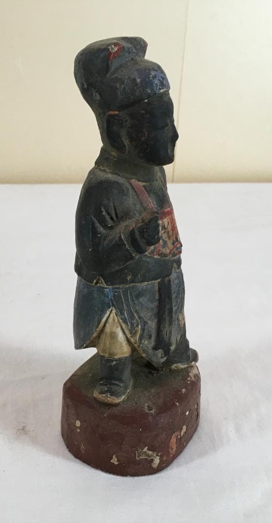 華国の僧！[木彫の子供像・木製]／清代／中国寺院