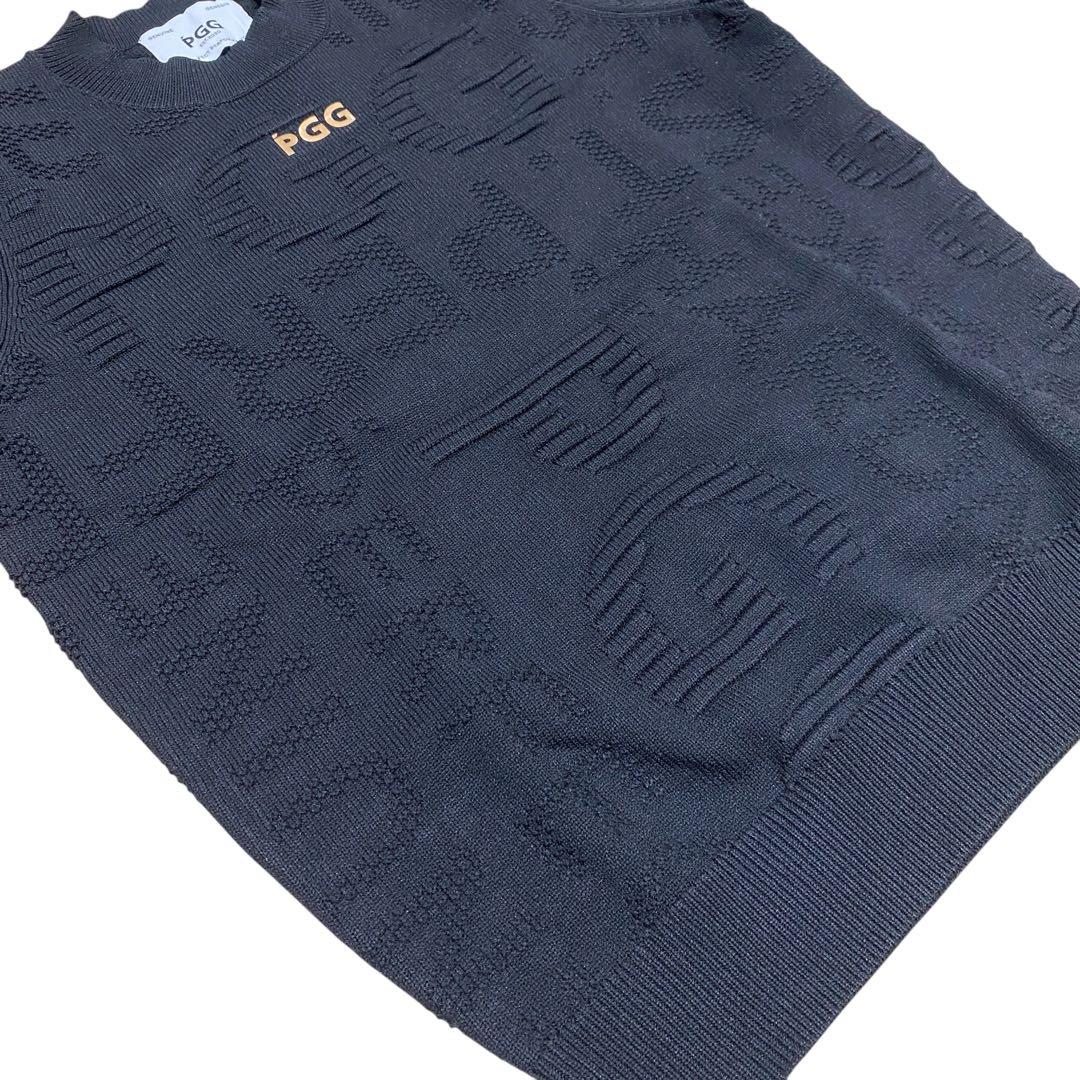 【未使用】定価3.5万円 PGG ロゴニット ブラック レディース Sサイズ
