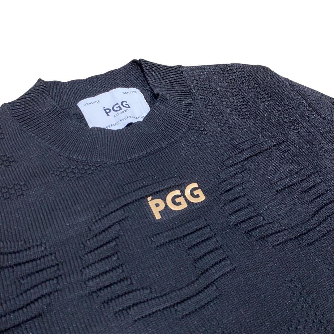 【未使用】定価3.5万円 PGG ロゴニット ブラック レディース Sサイズ