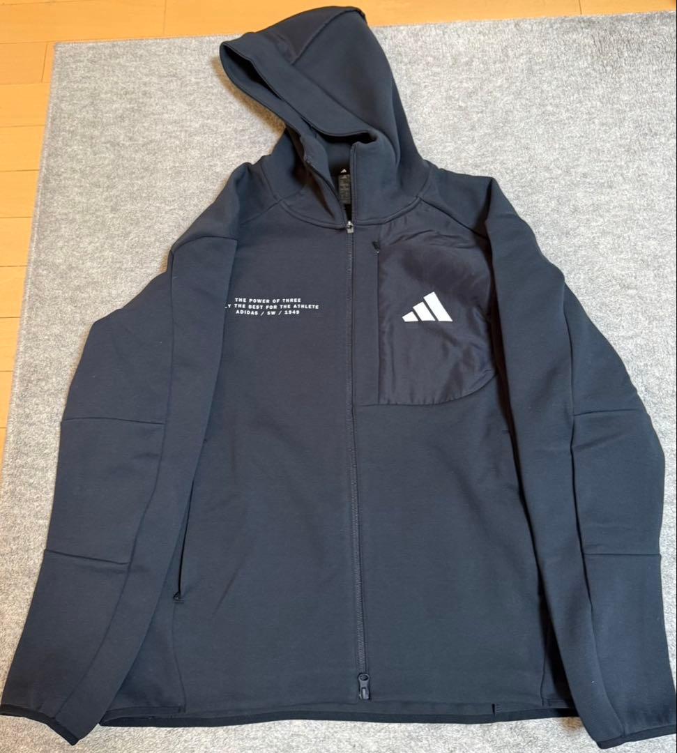 adidas フード付きフルジップトラックトップ上下セット
