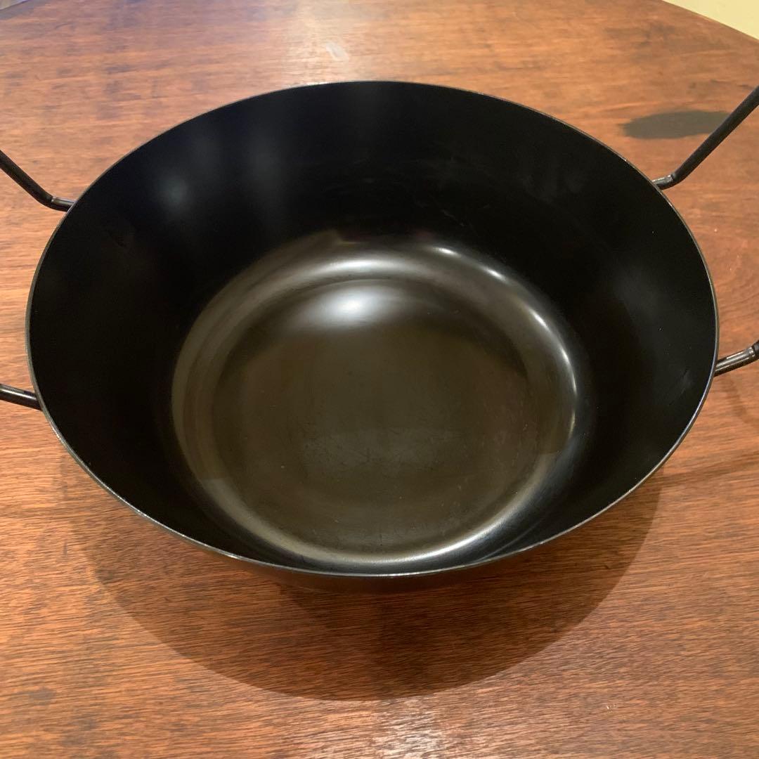 ラバーゼ揚げ鍋22cm 3点セット 油はね防止ネット　揚げカゴ付き