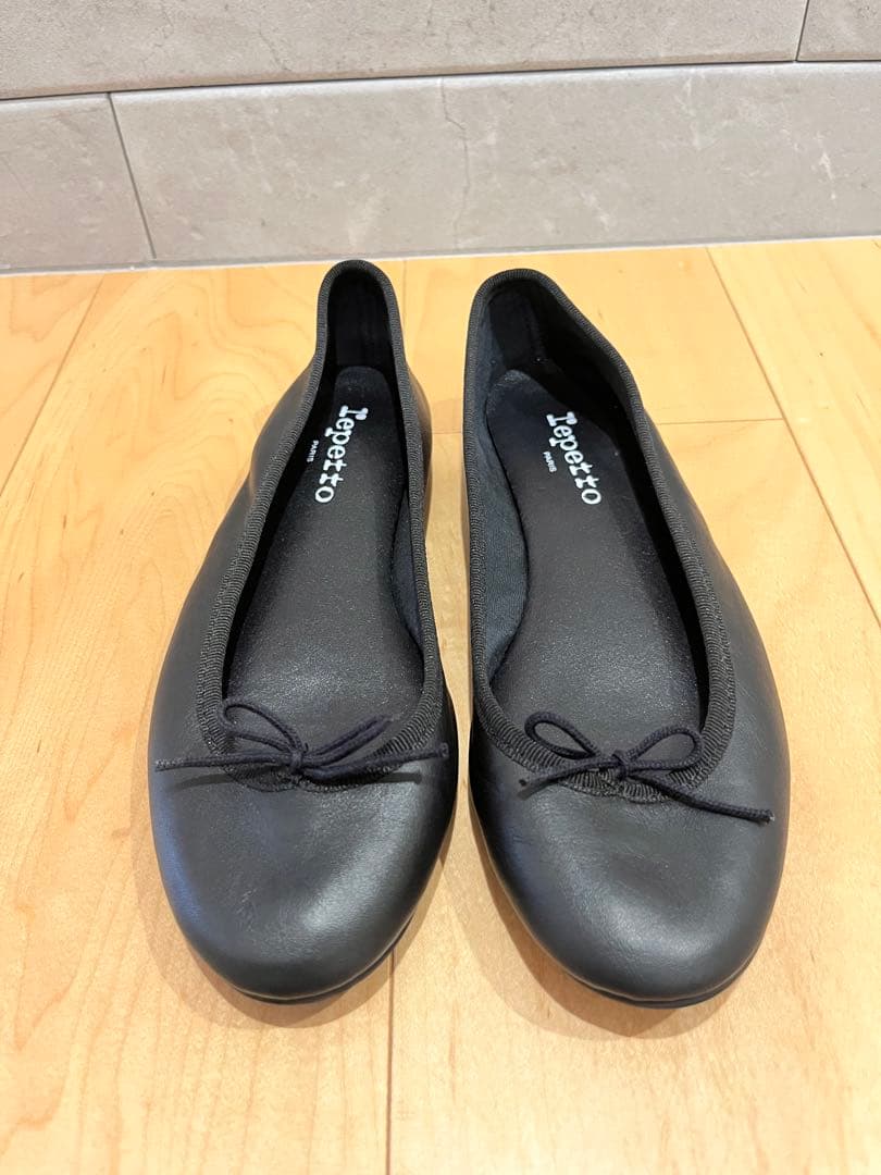 極美品 Repetto レペット バレリーナ フラットシューズ リボンレザー38