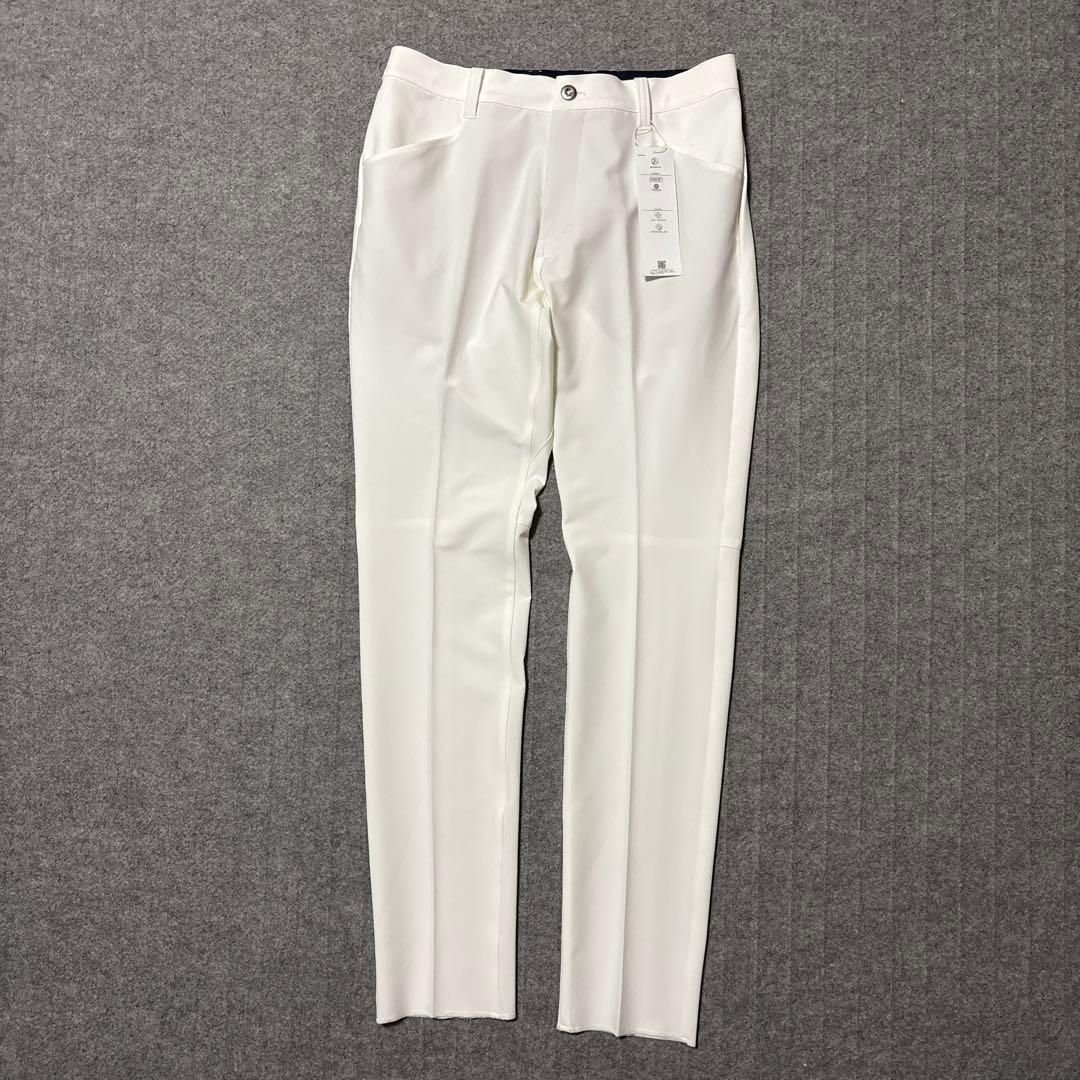 Lサイズ 新品 アンパスィ ストレッチ ゴルフパンツ 白 AMF5003E3F