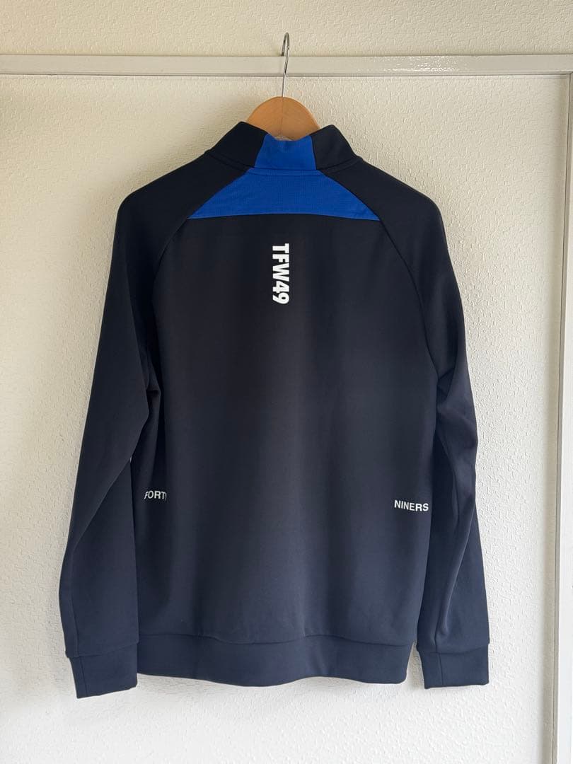 TFW49 MOCK NECK HALF ZIP L/S TEEブラックLサイズ