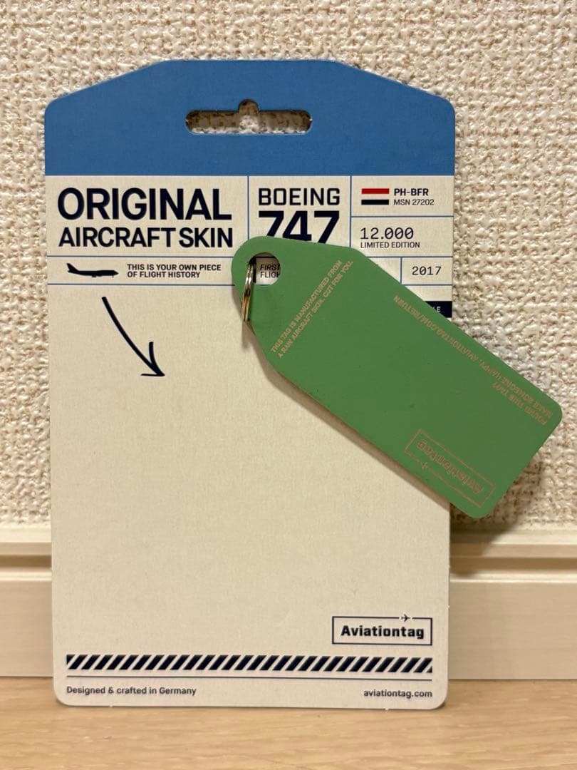 航空機・ヘリコプター Aviationtag KLM B747-400M PH-BFR
