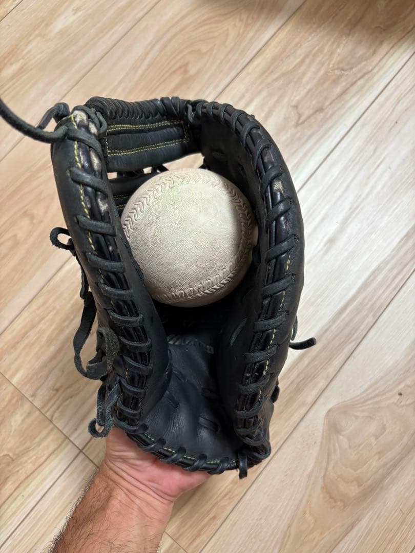 Mizuno 軟式グローブ 黒 少年用 ファーストミット