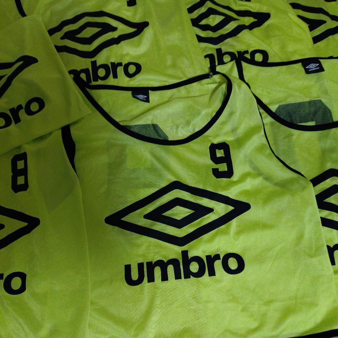 umbro サッカー ビブス 10枚セット 蛍光イエロー