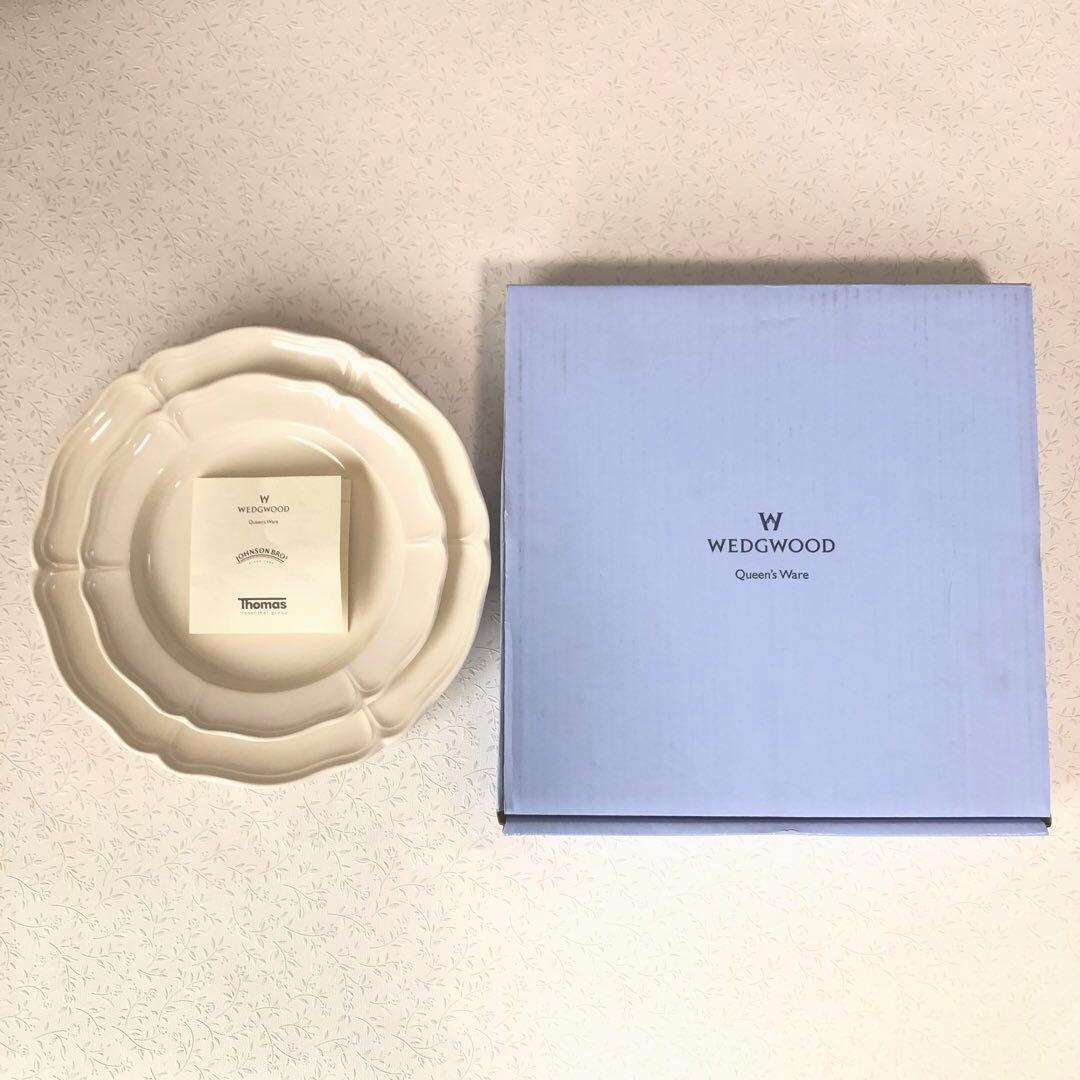 ウェッジウッド クィーンズプレイン 大皿 中皿26㎝・21㎝ Thomas 食器