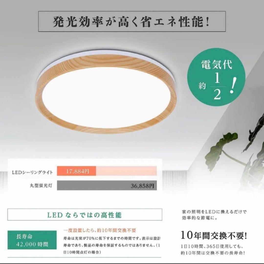 高効率LEDシーリングライト 2個セット
