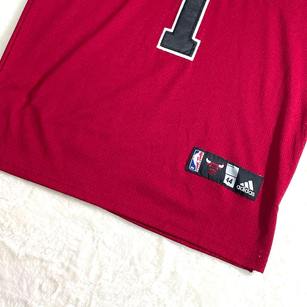 NBA　シカゴ・ブルズ　デリック・ローズ　ゲームシャツ　サイズ44　adidas