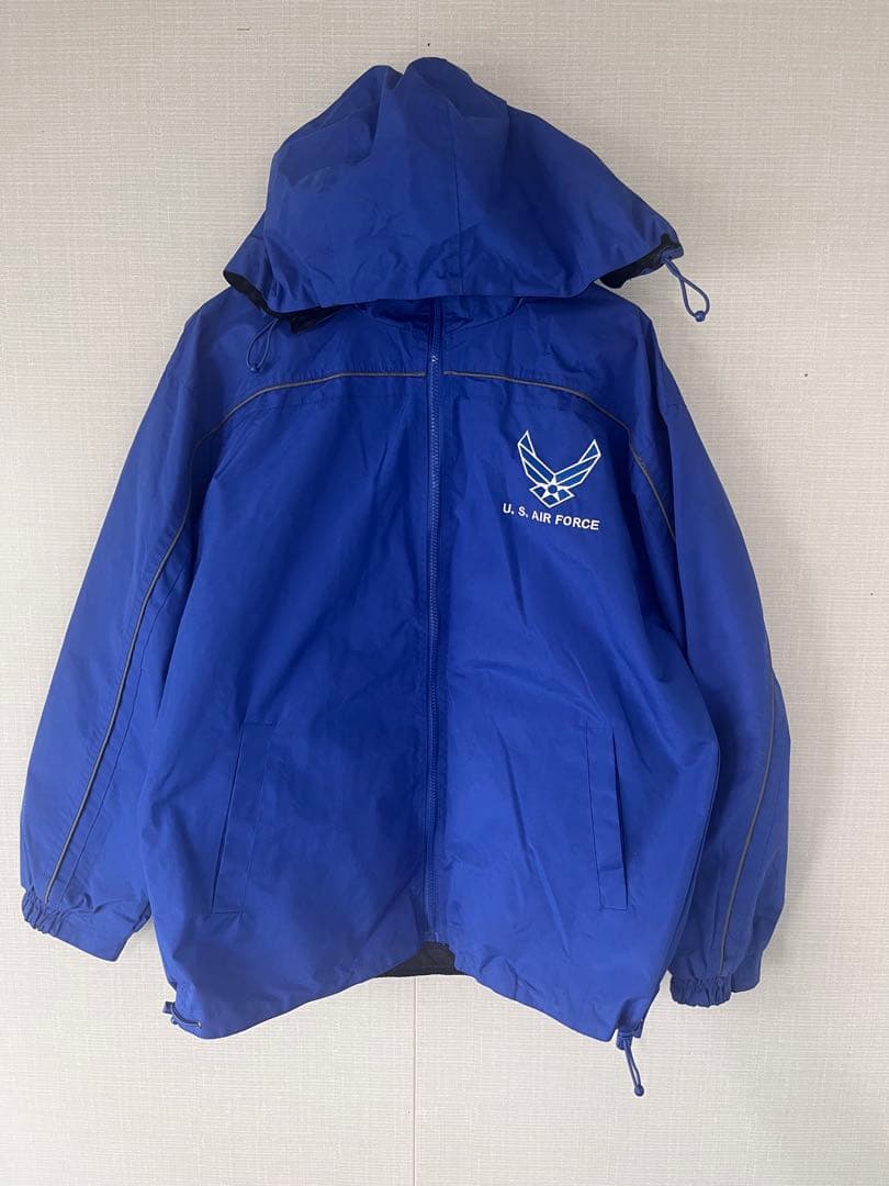 U.S. AIR FORCE チェネラルスポーツ防水 フード付きジャケット 青