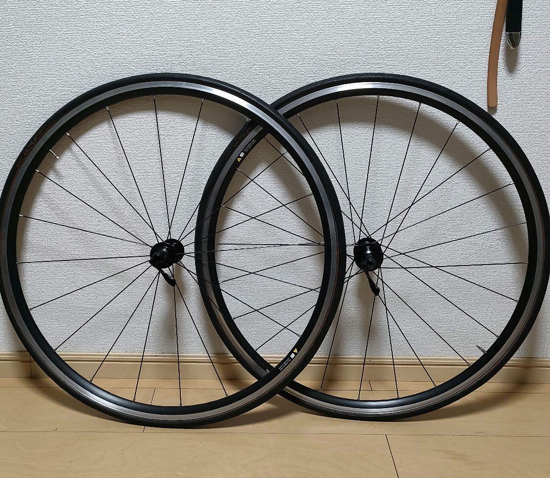 走行500キロ☆玉当たり調整済み シマノ wh-r 501ホイール 前後セット