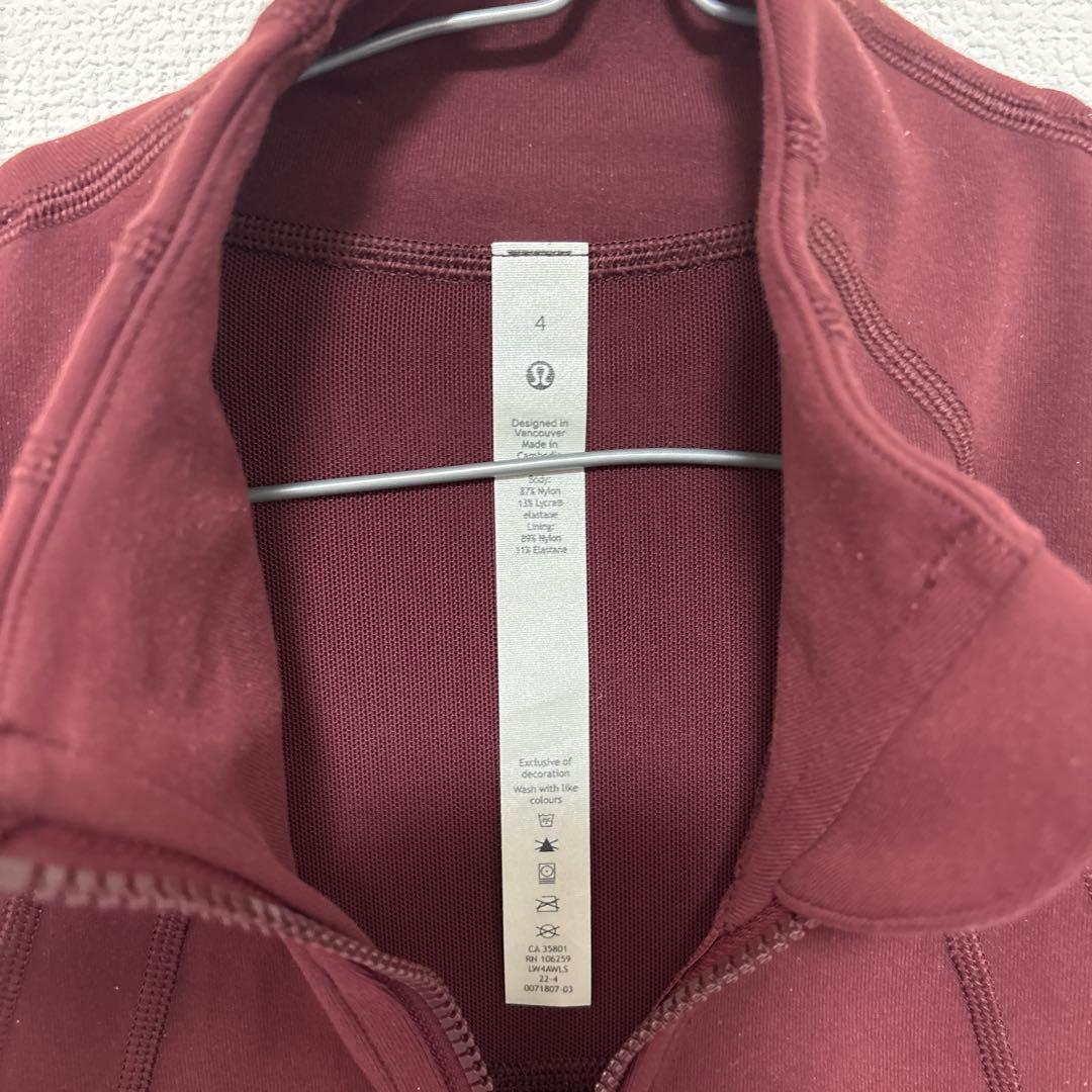 ルルレモン Burgundy Define ジャケット Nulu サイズ4