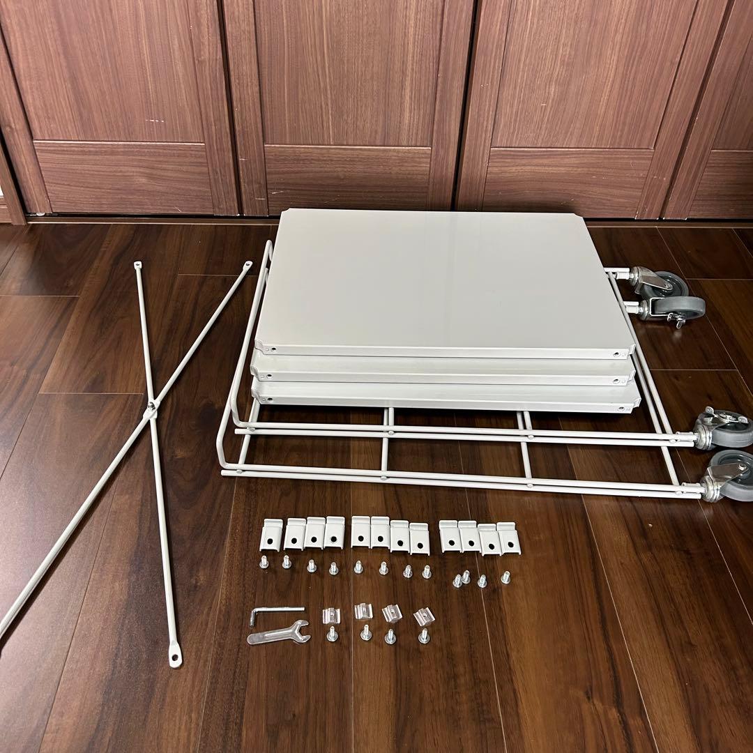 Y*e様 無印良品 スチールユニットシェルフ （グレー） 廃盤スチール製ワゴン