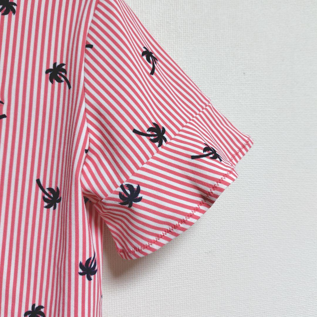 Munsing Wear 半袖シャツ ヤシの木 ストライプ　　美品　匿名配送