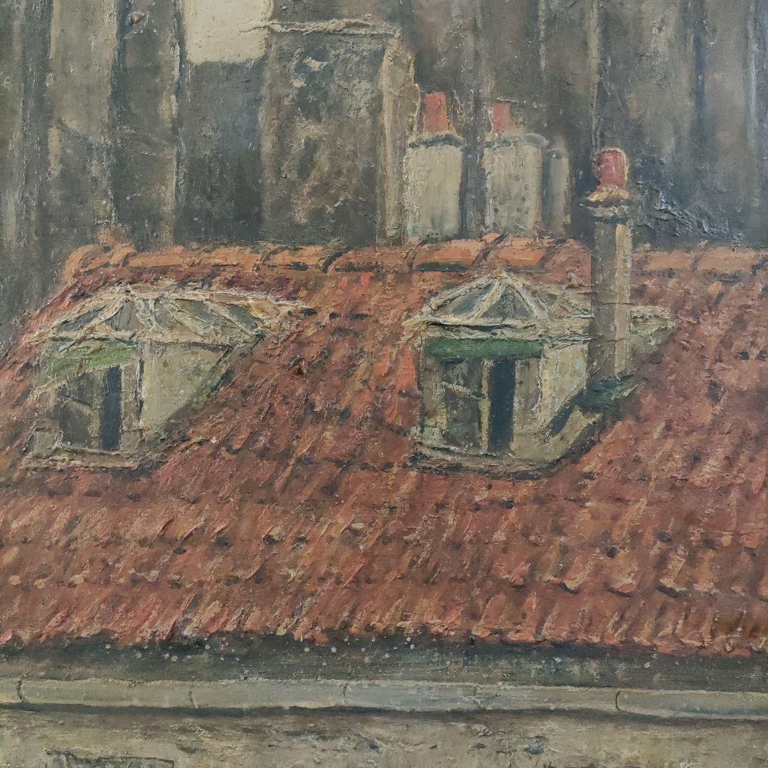 本橋永造　油彩画 8号「RUE DE ST. BERNARD」1966年パリ製作