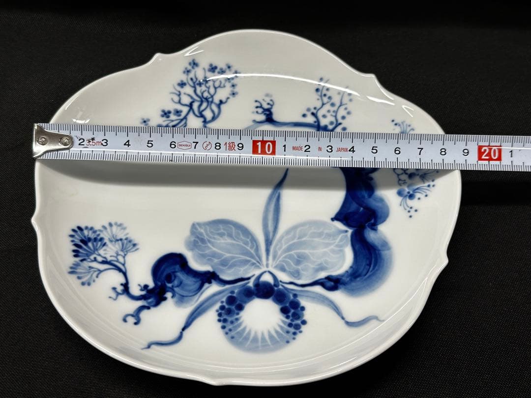 【USED】meissen マイセン　ブルーオーキッド　19cm プレート　皿